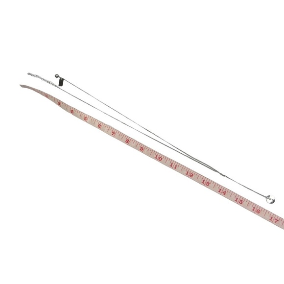 American Eagle Silver Tone E Monogram Initial Y Chain Necklace - Picture 9 of 9